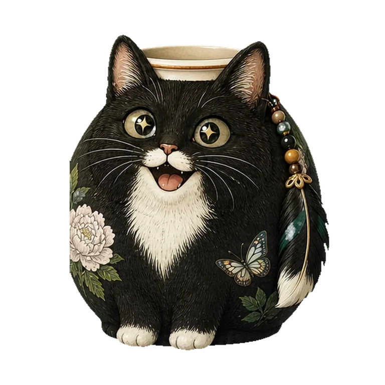 고양이 도자기